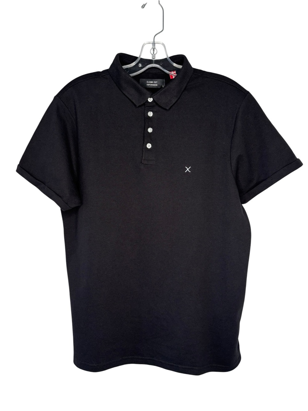 Copenhagen Stretch POLO BLACK OEKO-TEX cotton blend stretch Small elevated basic - Picture 2 of 15
